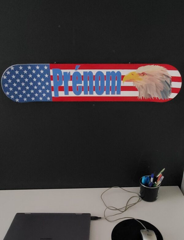 décoration murale skate "USA"